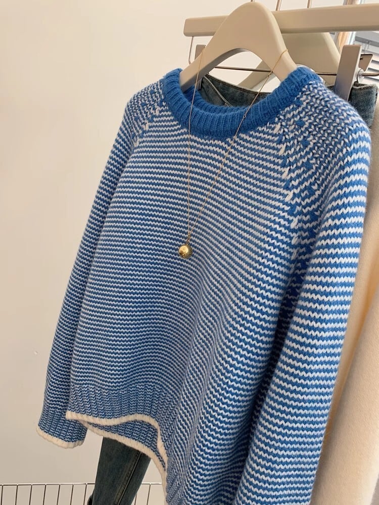 【tops】クルーネックニットセーター　M29298