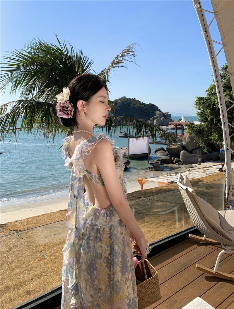 【dress】花柄キャミワンピース　M24546
