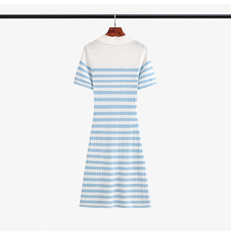 【dress】ボーダー柄薄手ニットワンピース　M29748