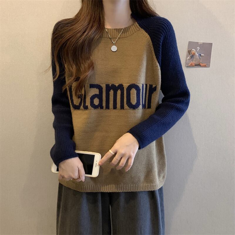 【tops】クルーネックニットセーター　M19085
