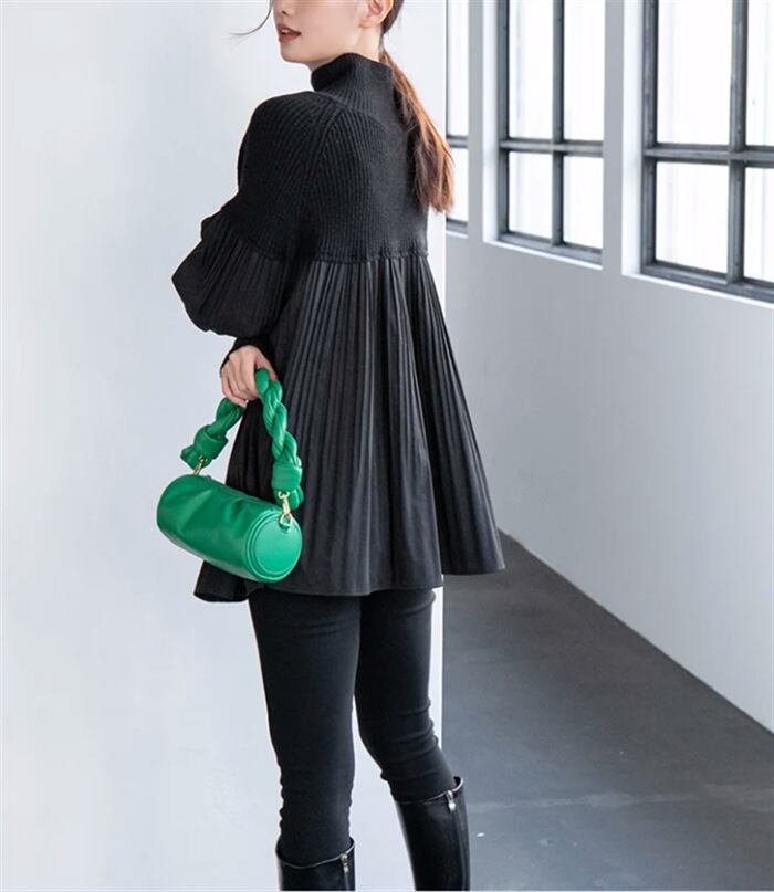 【tops】ニットドッキングトップス　M18436