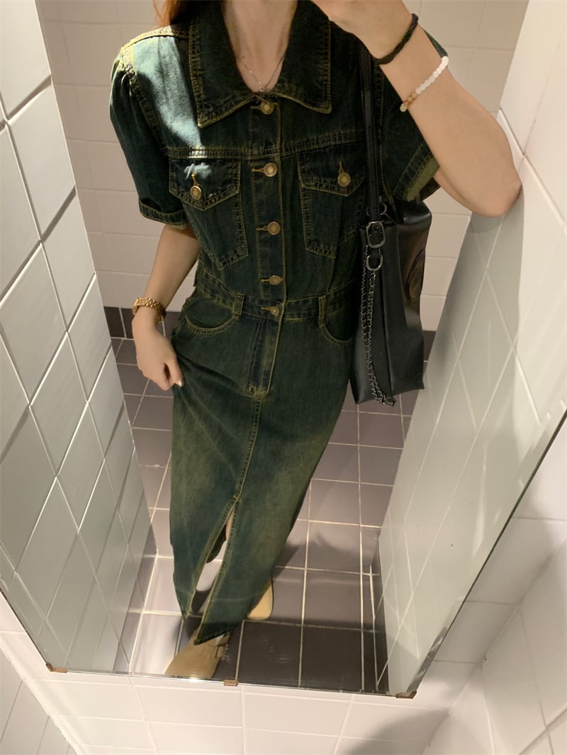 【dress】デニムワンピース　M24038