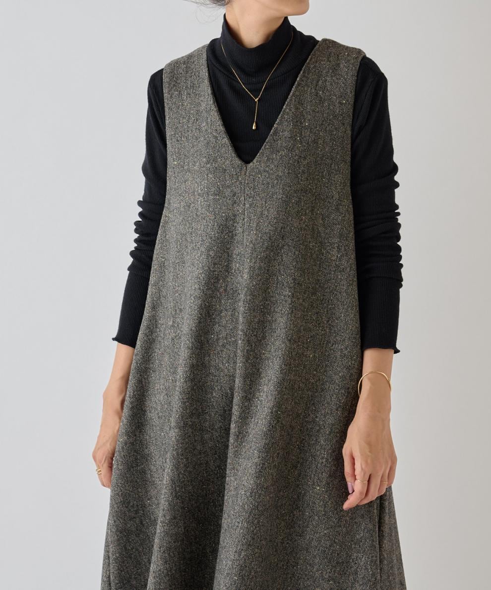 【dress】Vネックベストワンピース　M28039