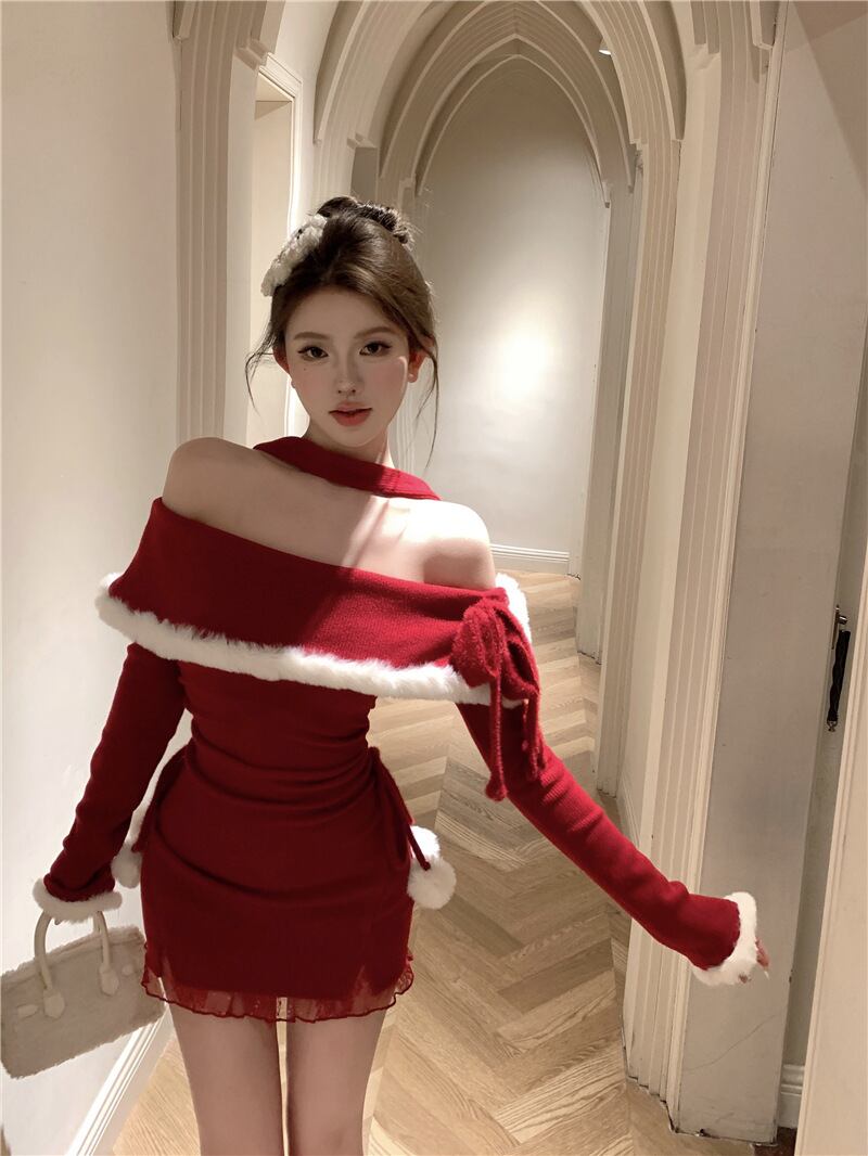 【dress】オフショルダーワンピース　M28460