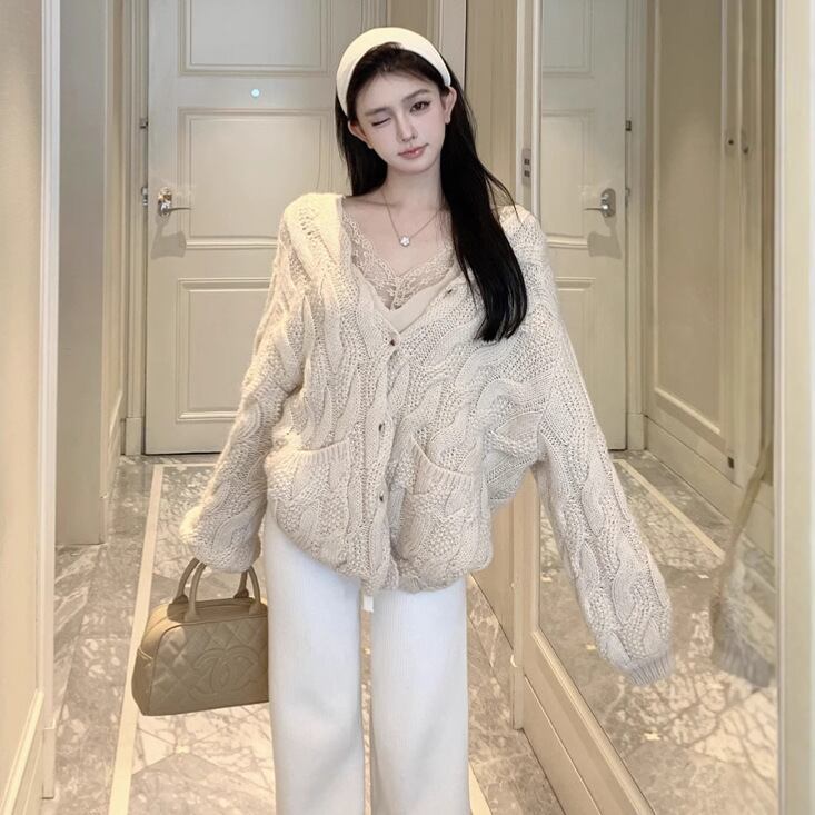 【outer】ニットカーデ　M28533