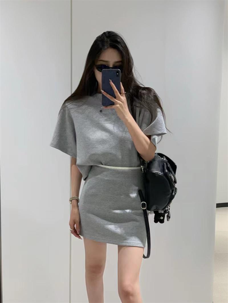 【set】クルーネックTシャツ×スカートセット　M29809