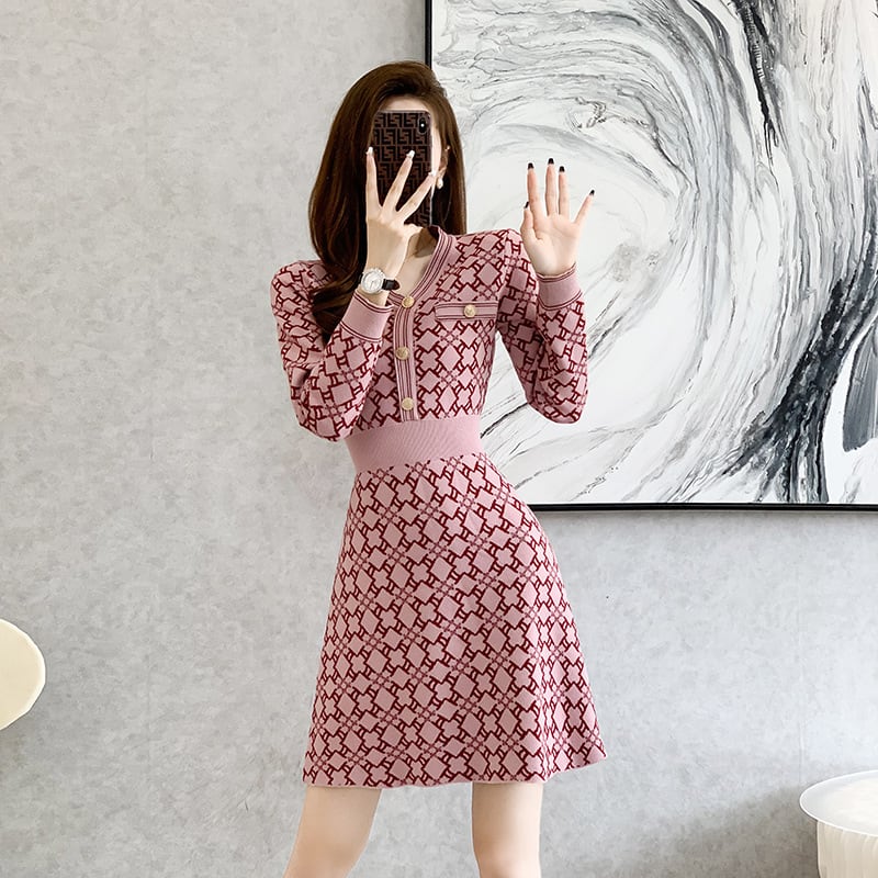 【dress】ニットワンピース　M25502
