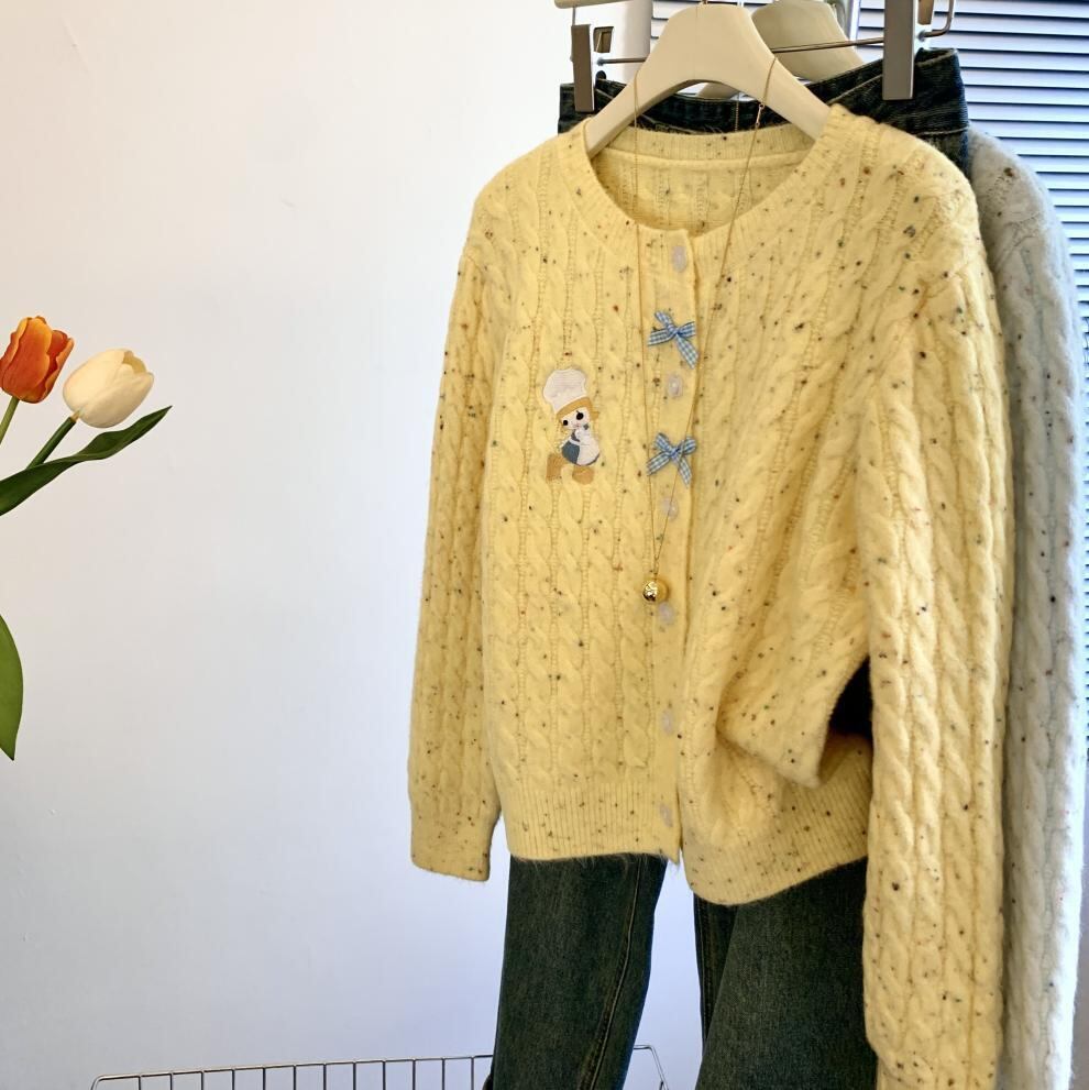 【outer】刺繍ニットカーデ　M29261