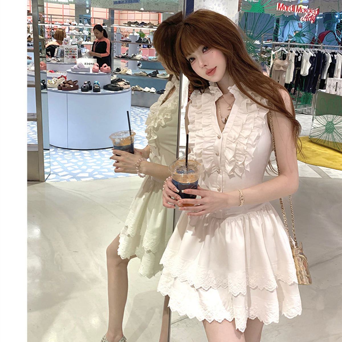 【dress】フリルミニワンピース　M30795
