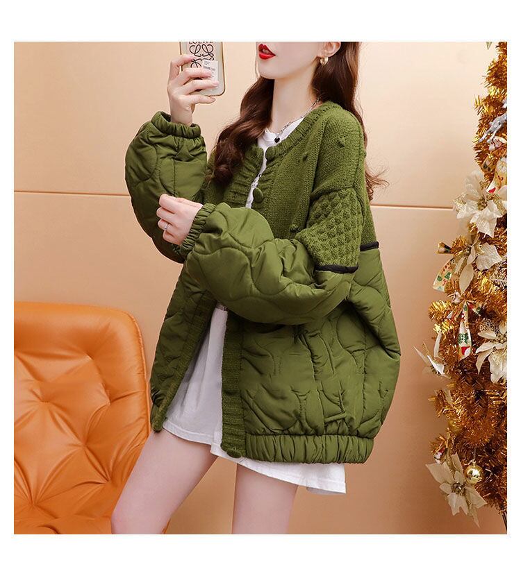 【outer】ニット切り替えアウター 　M29140