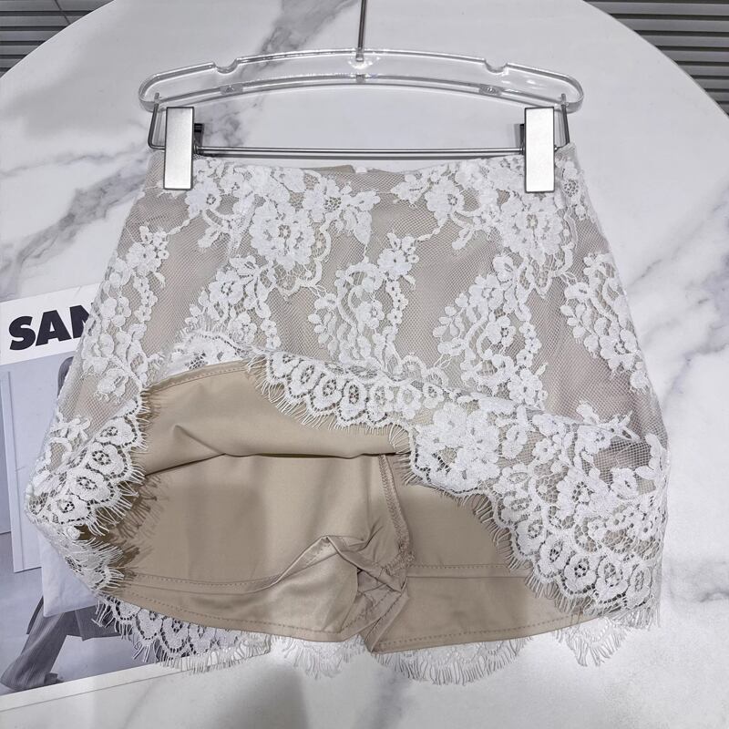 【set】レーストップス×ミニスカートセット Q7747