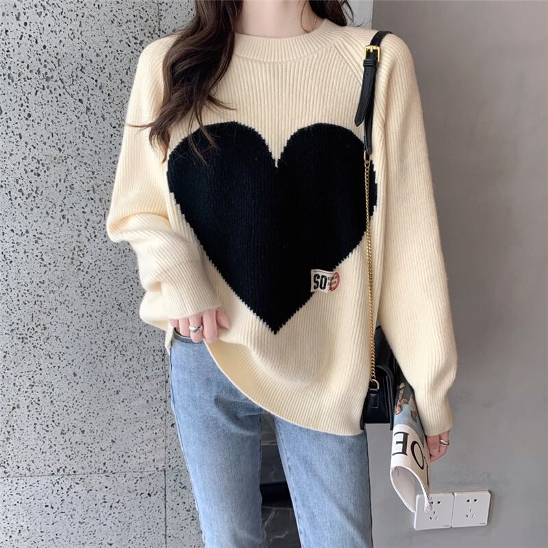 【tops】クルーネックニットセーター　M19186
