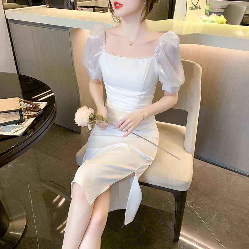 【dress】パフスリーブワンピース G20628