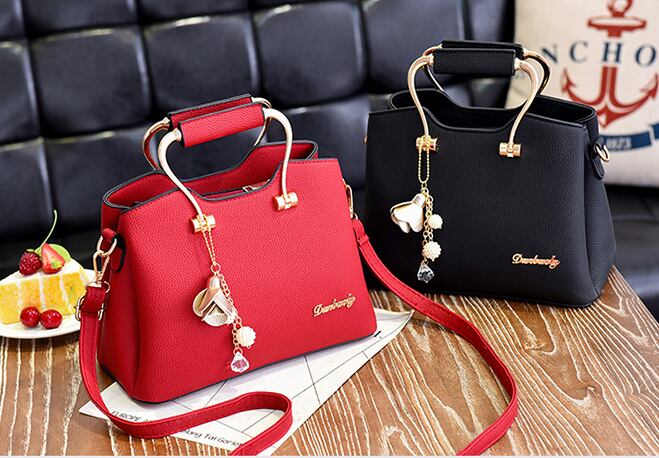 【小物】ファッション 韓国系シンプルPU無地斜め掛けハンドバッグ G1889