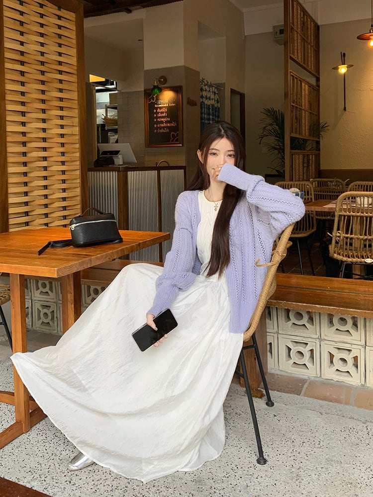 【dress】ニット切り替えワンピース G20074