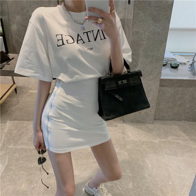 【dress】好感度UP!気質満点着痩せラウンドネックハイウエストワンピース G0744