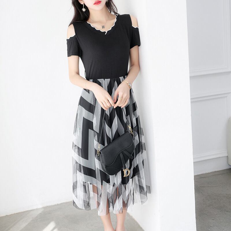 【dress】偽二つ切り替えワンピース G20246