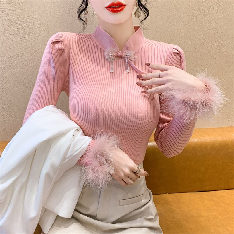 【tops】ファーニットトップス　M28218