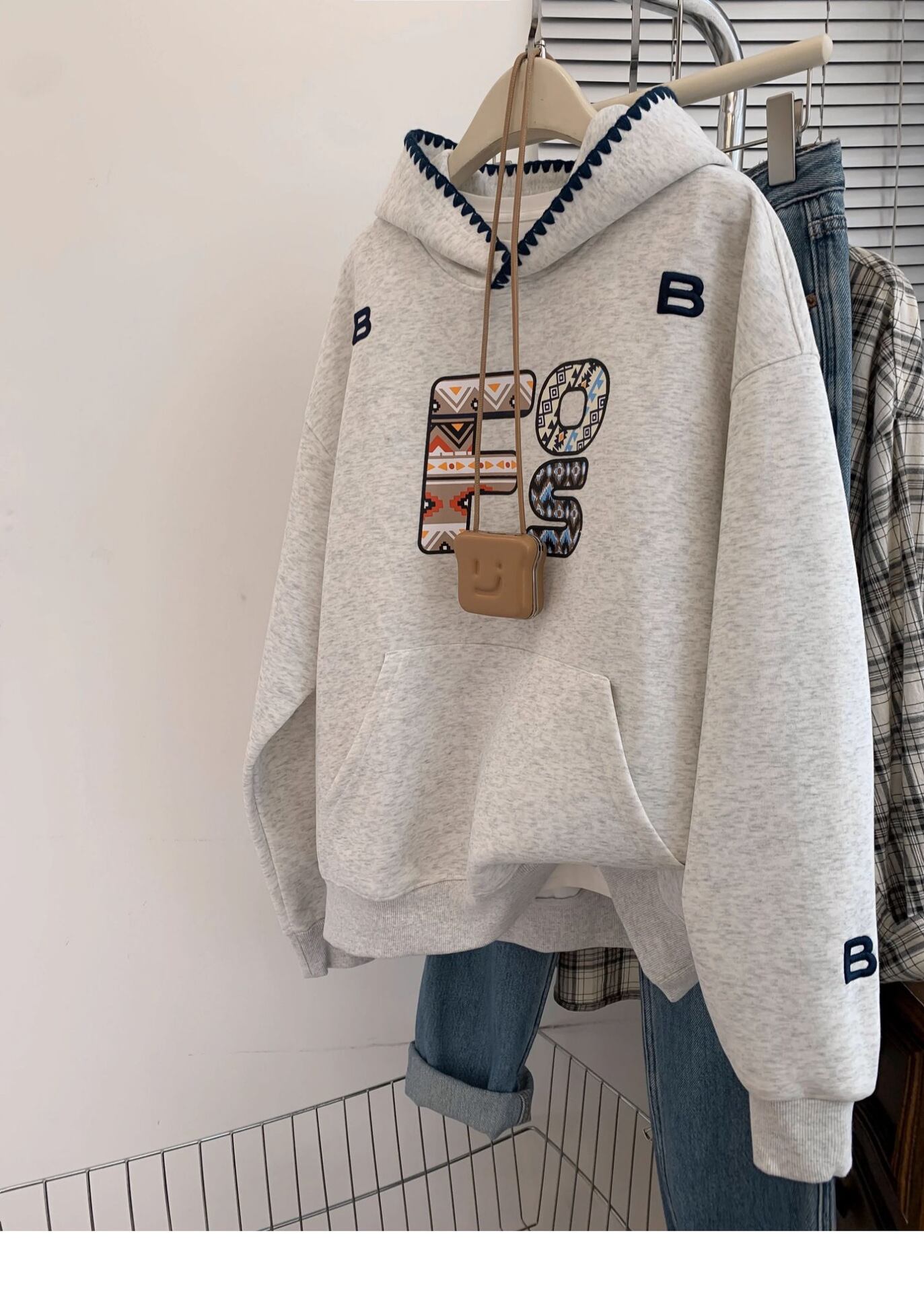 【tops】裹起毛フーディーパーカー　M28979