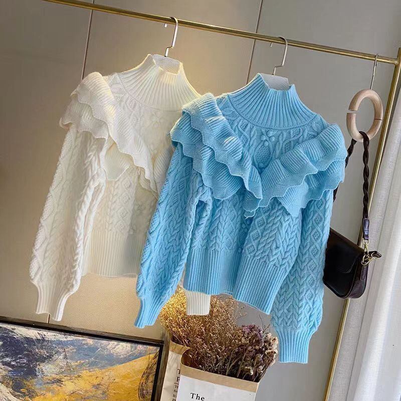 【tops】ハイネックニットセーター　M18430