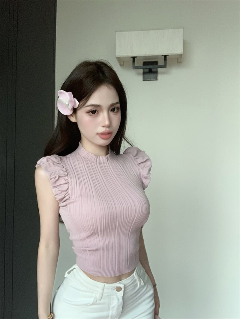 【tops】ノースリーブニットトップスG20270