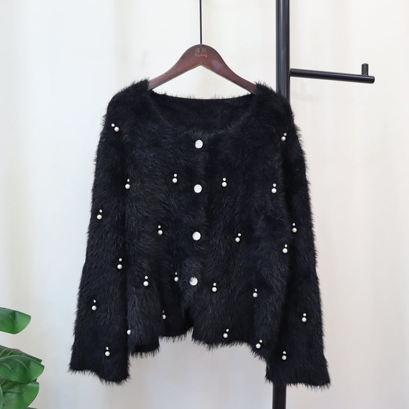 【outer】シャギーニットカーデ　M25433