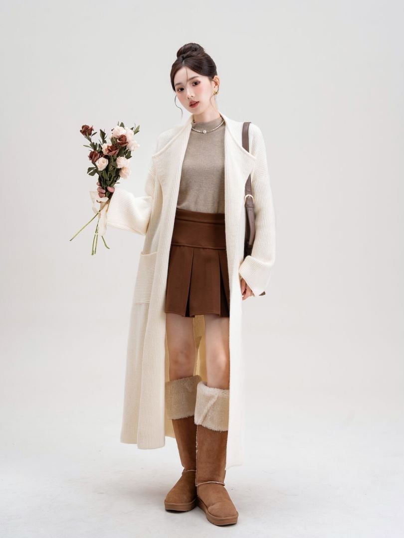 【outer】ロング丈ニットカーデ　M27146
