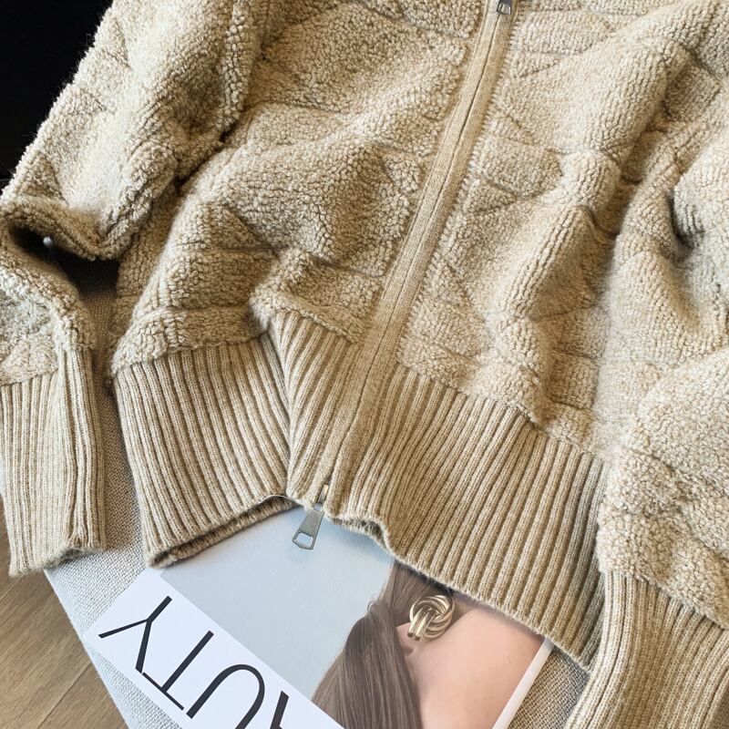 【outer】ファスナーニットカーデ　M26693