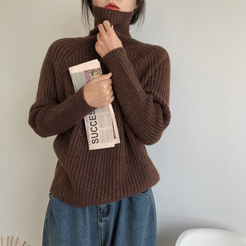 【tops】ハイネックニットセーター　M27226