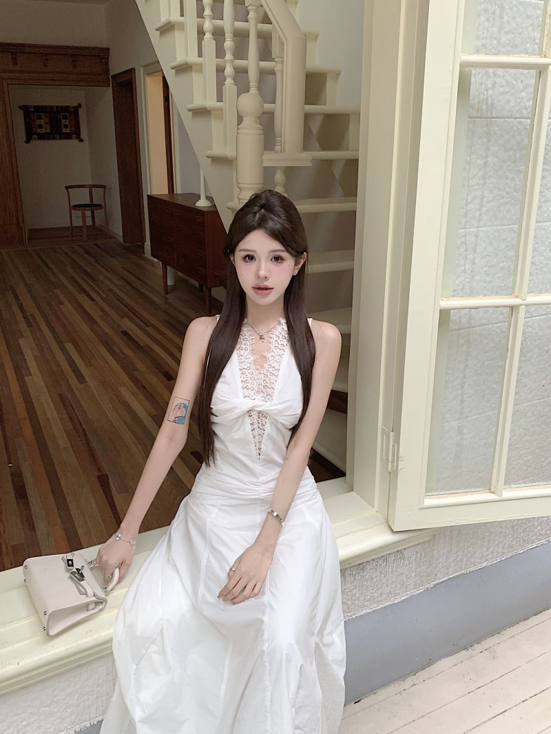 【dress】レースノースリーブワンピース　M24505