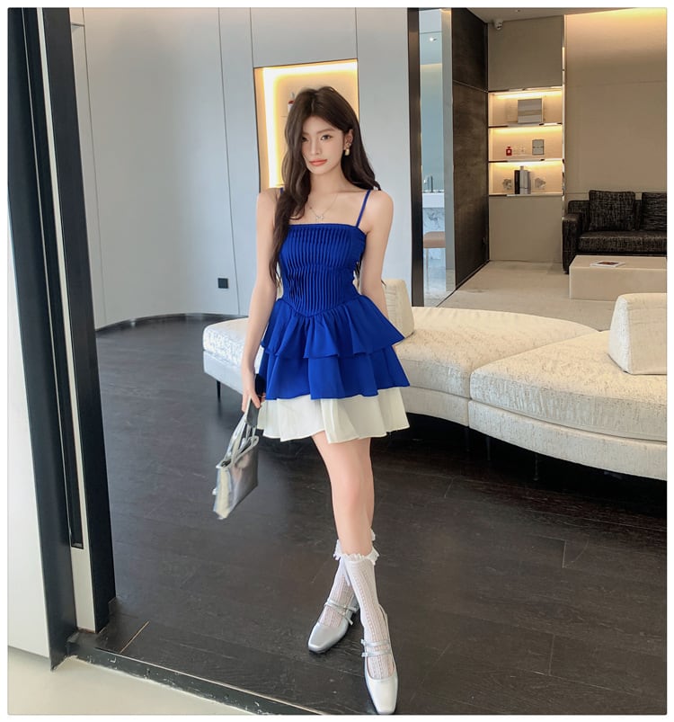 【dress】キャミ切り替えワンピース　M23899
