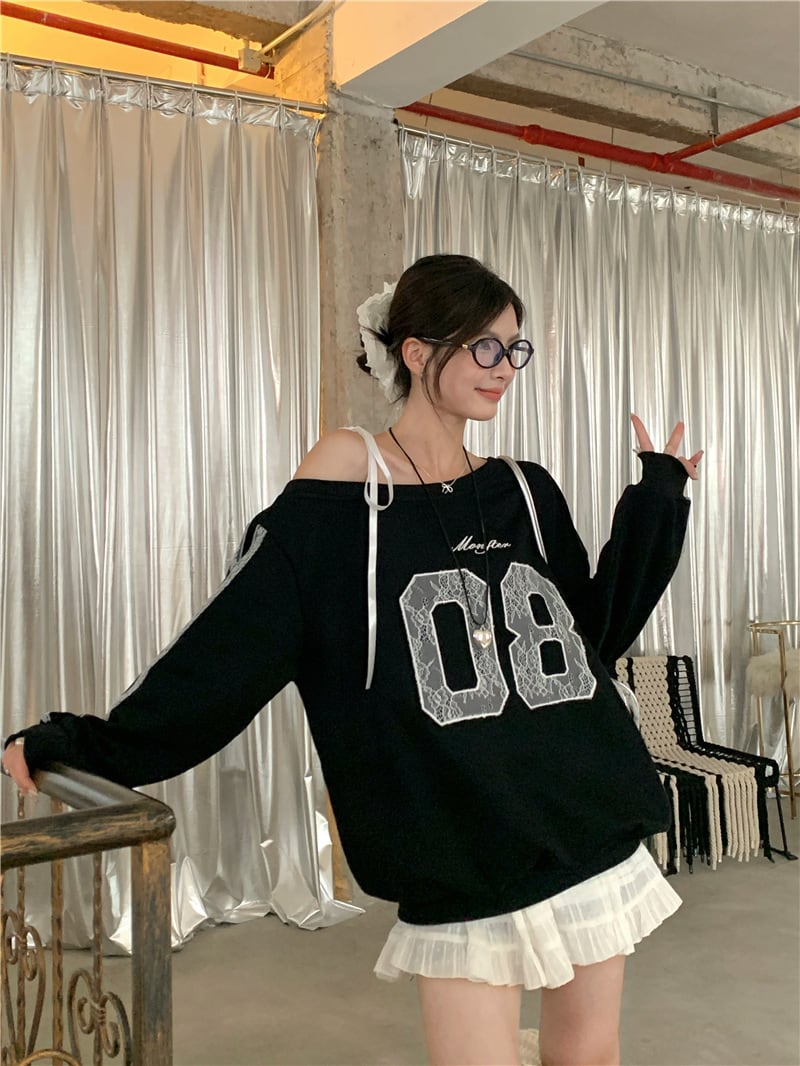 【tops】オフショルダープルオーバー　M26038