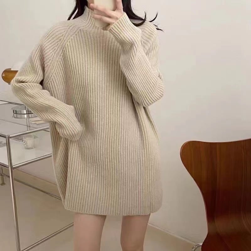 【tops】無地ニットセーター　M27259