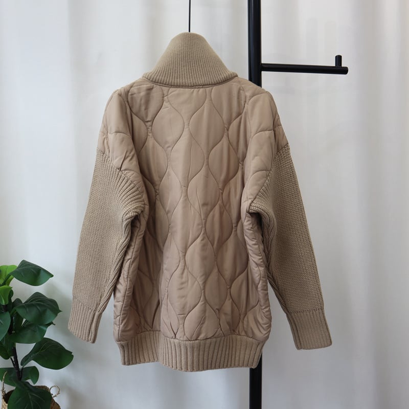 【outer】ファスナー切り替えニットカーデ　M26293