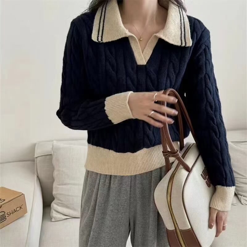 【tops】POLOネックニットセーター　M27279