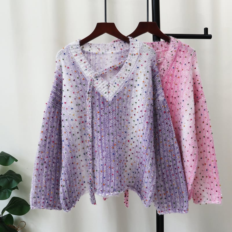 【tops】キラキラニットセーター　M27524