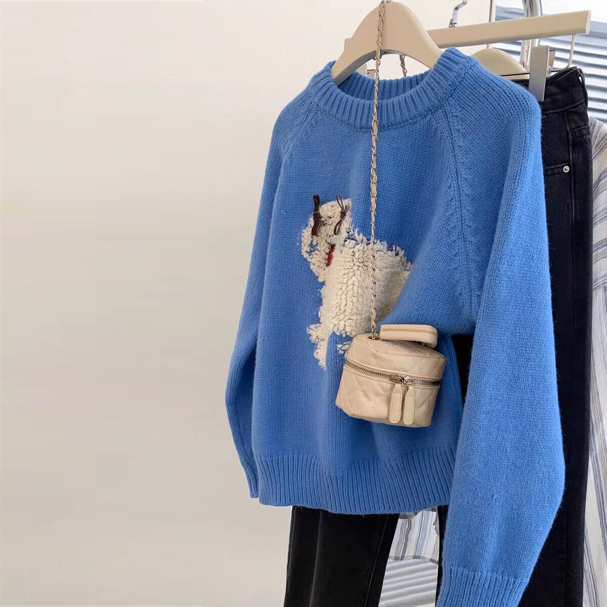 【tops】クルーネックニットセーター　M29301