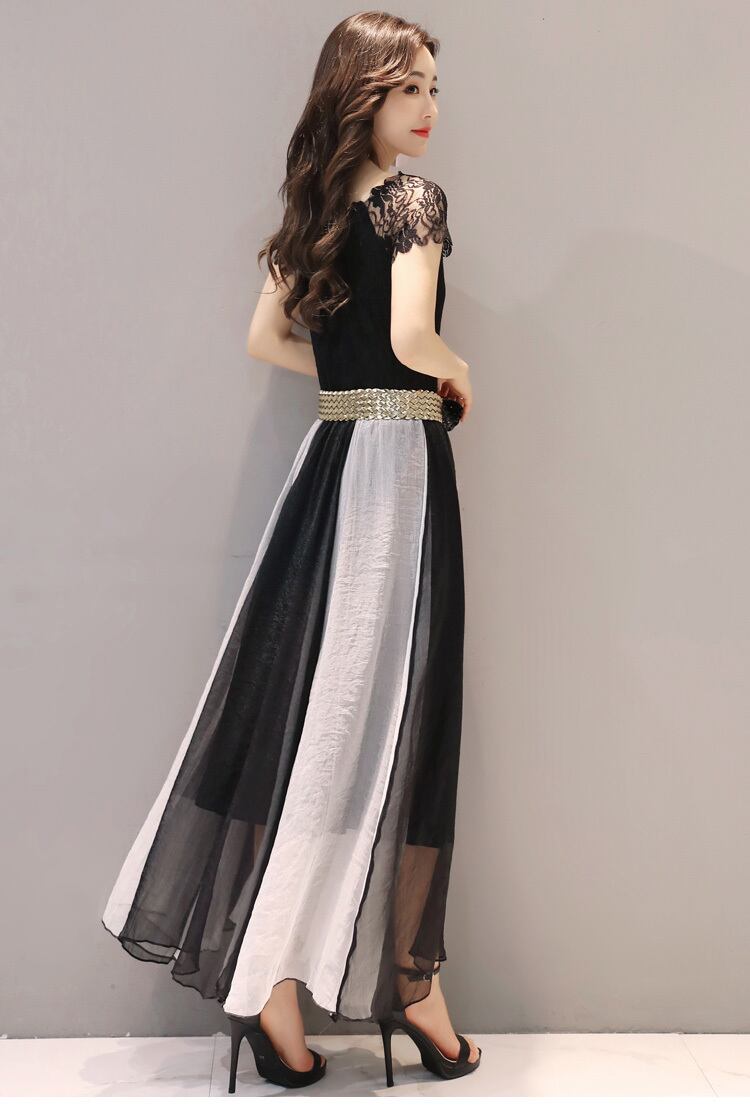 【dress】ファッション気質満点エレガントプリント体型カバー着痩せワンピース G0533