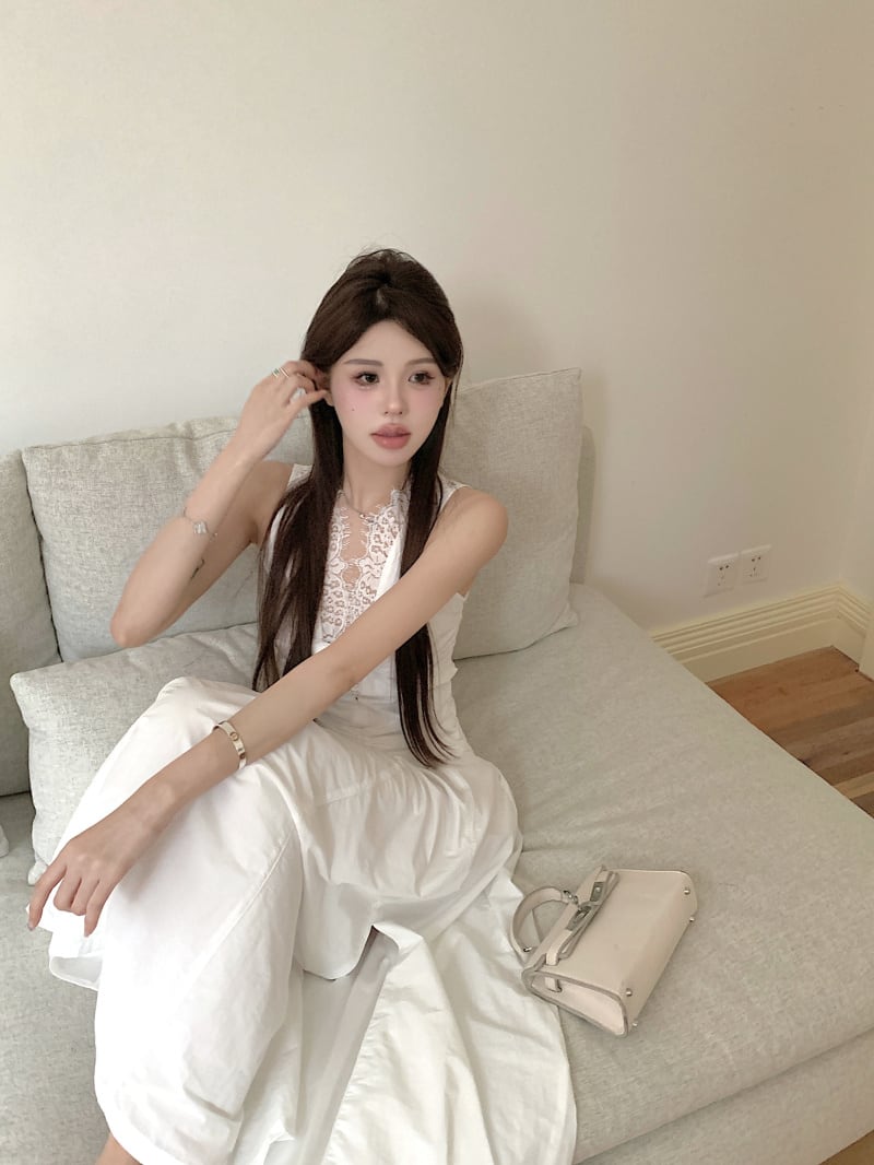 【dress】レースノースリーブワンピース　M24505