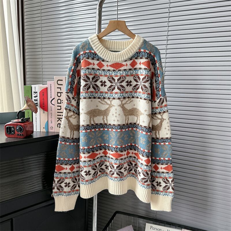 【tops】クルーネックニットセーター　M18559