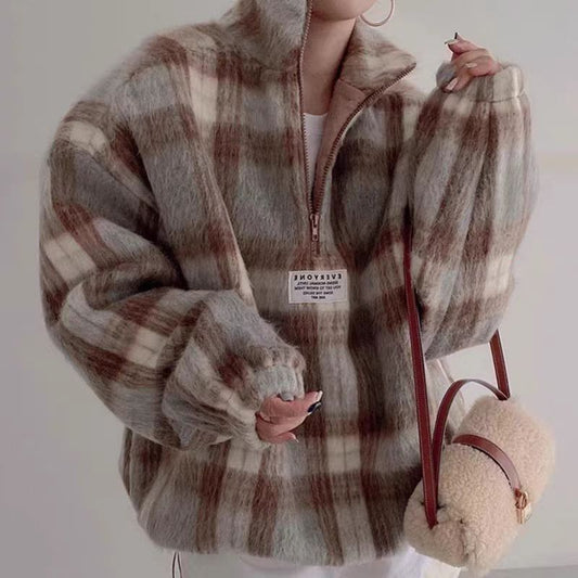 【tops】長袖秋冬ラシャ生地パーカーG24002