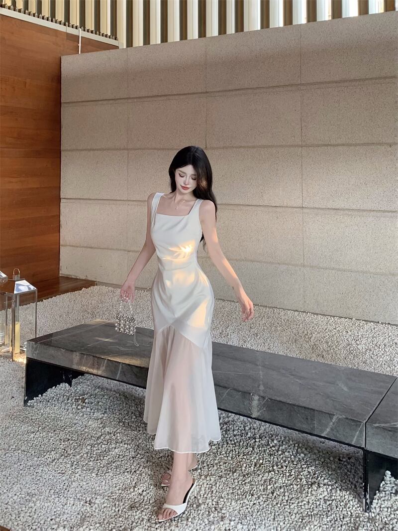 【dress】Uネックマーメイドキャミワンピース G21260