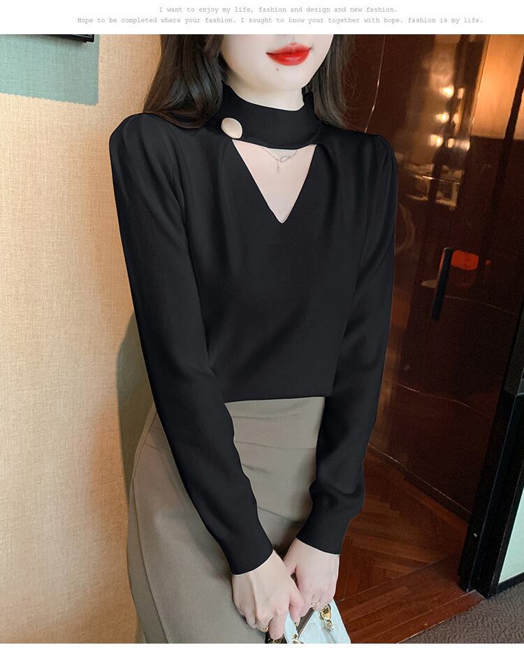 【tops】ニットトップス　M18854