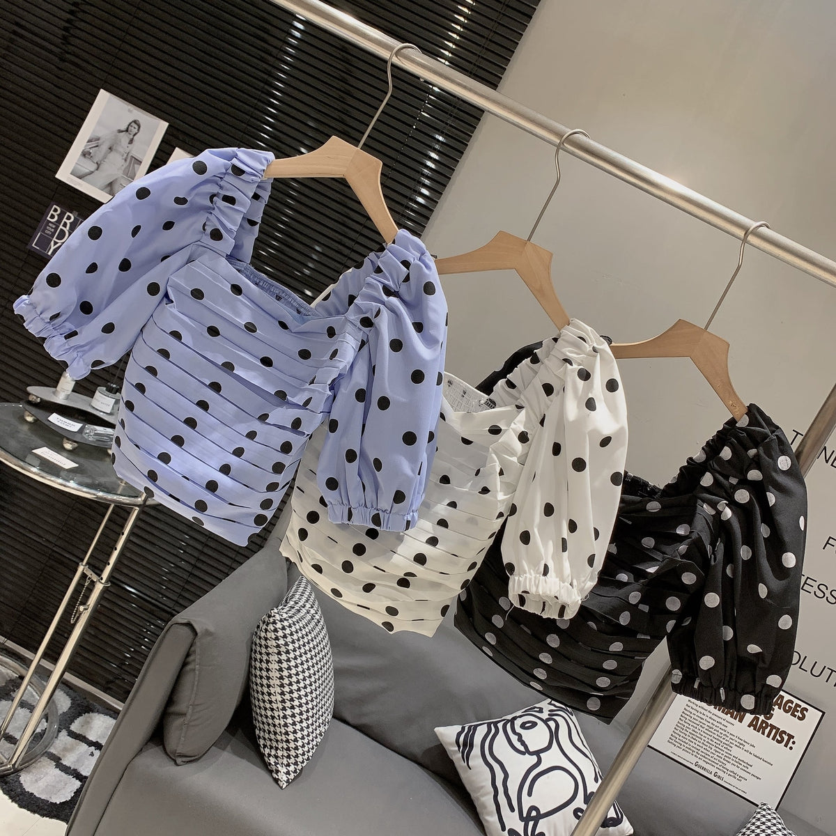 【tops】ドット柄トップス　M25270