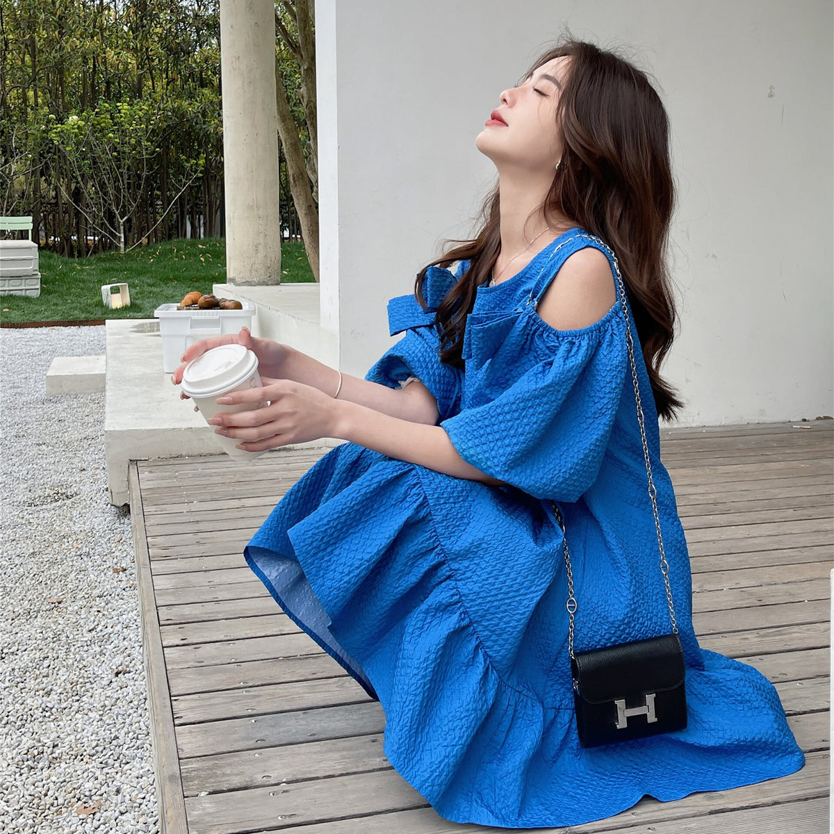【dress】オフショルダーワンピース　M24571