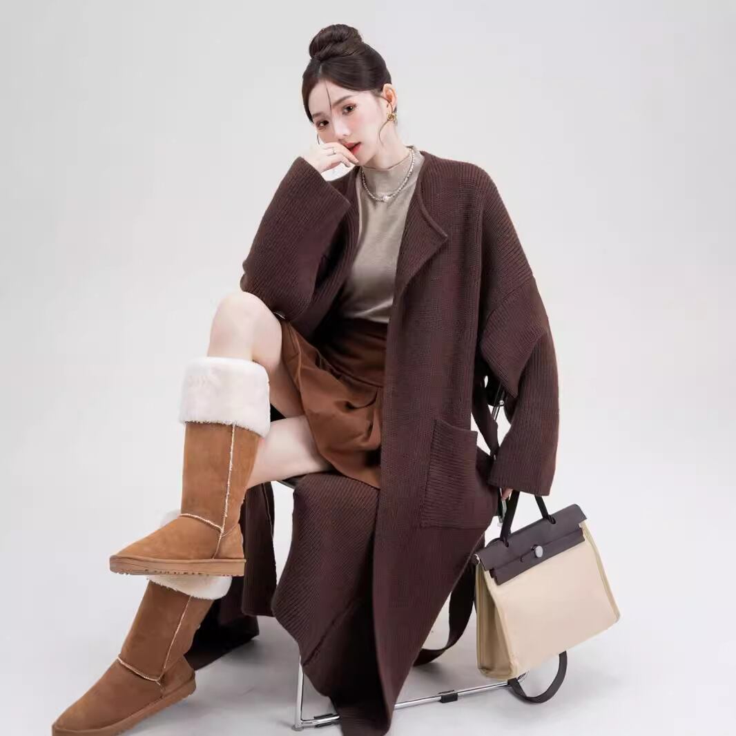 【outer】ロング丈ニットカーデ　M27146