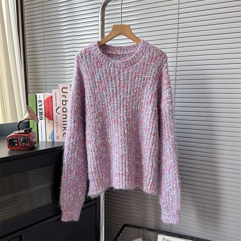 【tops】クルーネックニットセーター　M19065