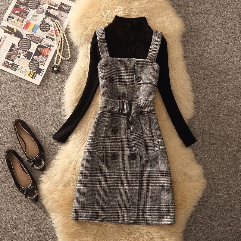 【dress】チェック柄キャミワンピース　N2258