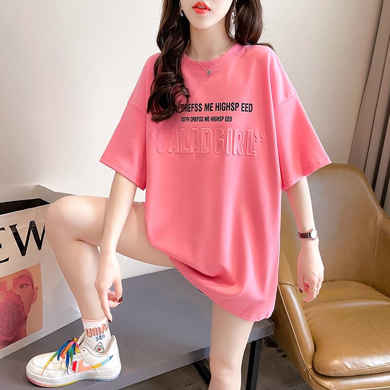 【tops】好感度満載！3色ラウンドネック半袖英字柄ファッションTシャツF0414