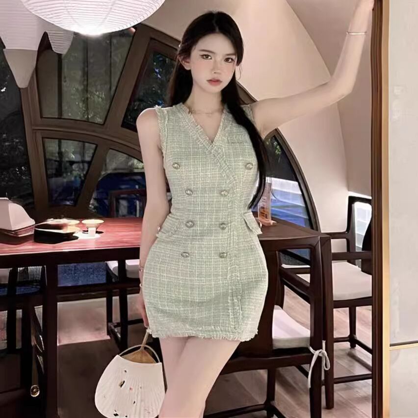 【dress】Vネックノースリーブワンピース G20341